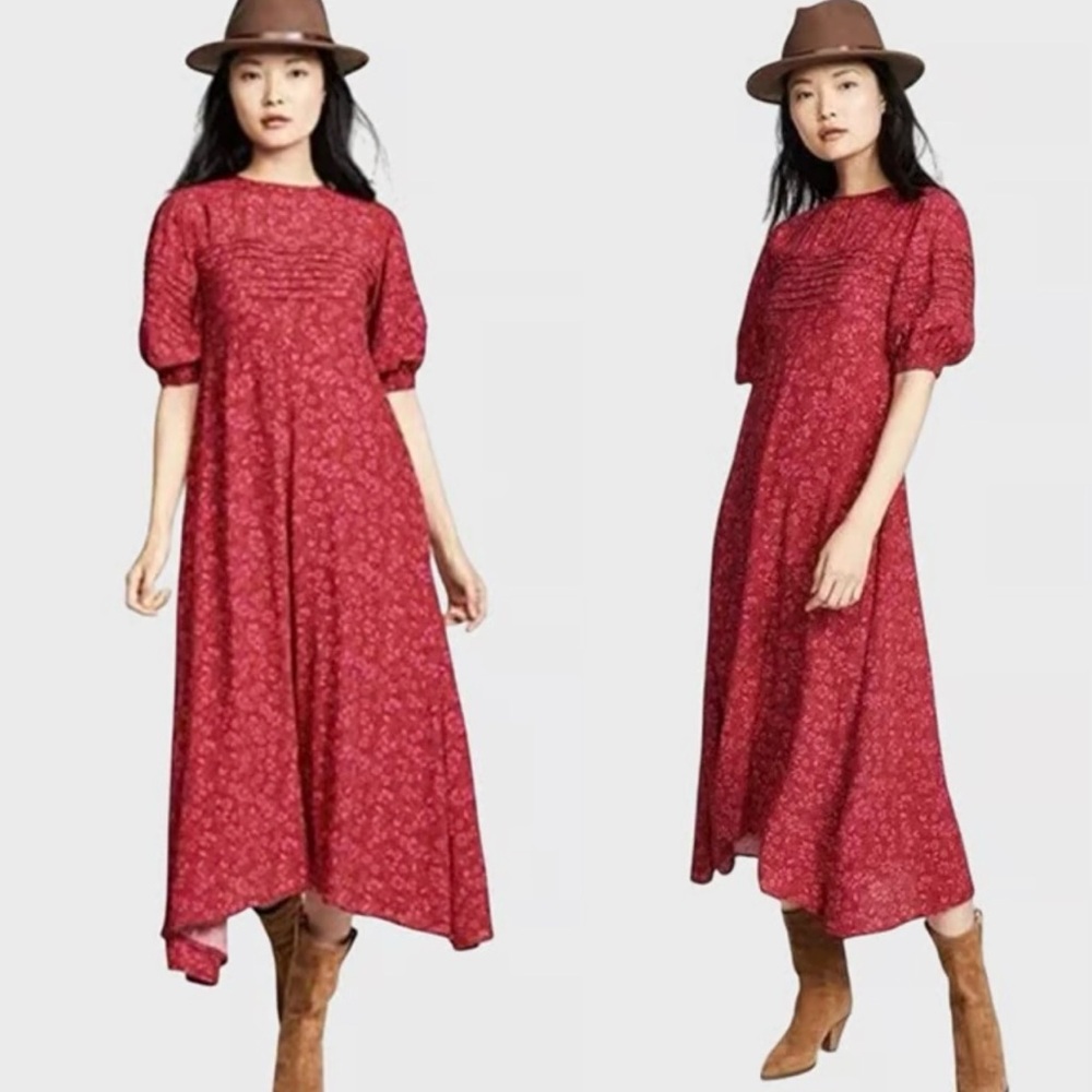 Free People Red Floral Maxi Dress
